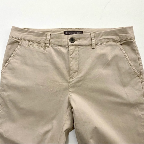 Garnet Hill Organic Cotton Khaki Pants 6 Basic Neutral Summer - Picture 4 of 14